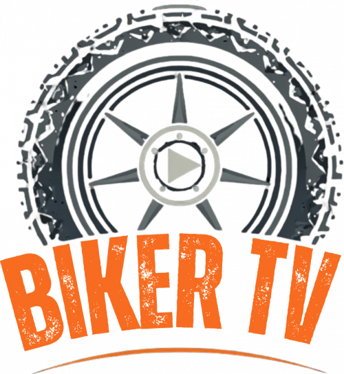 Biker Tv Logo With Play Icon